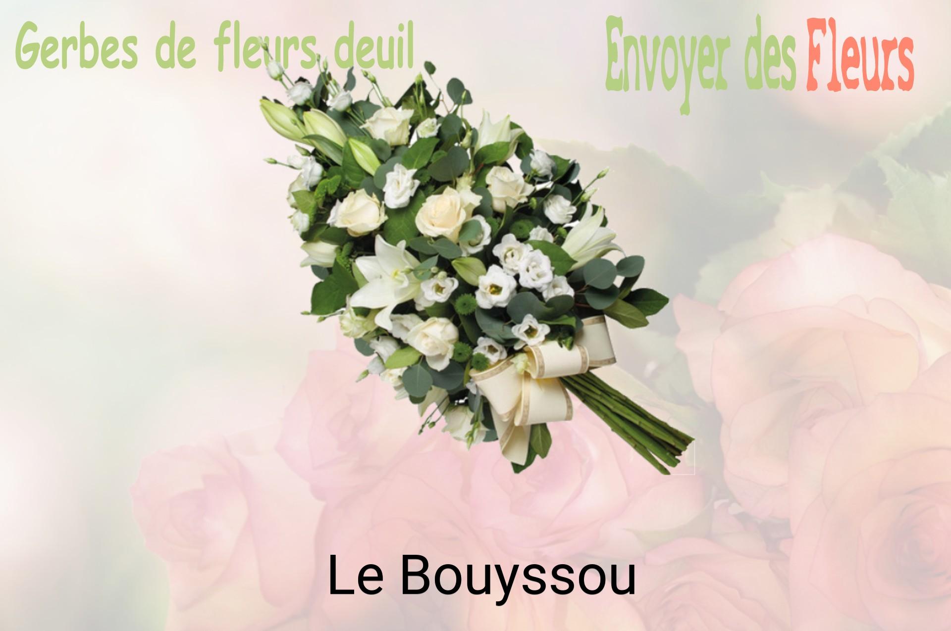 Gerbe de fleurs de deuil livrée à Le Bouyssou